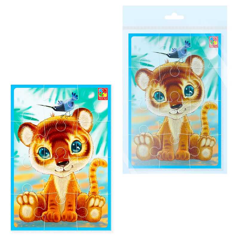Пазли магнітні "Малюк зможе Тигреня" Унісекс Vladi Toys 1103-93