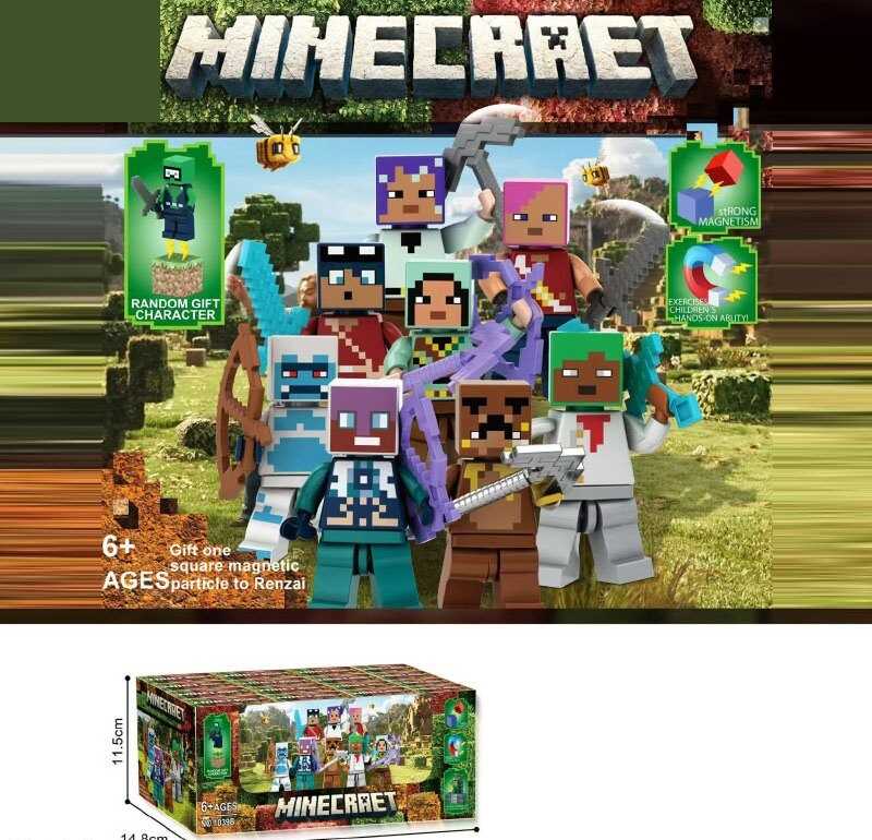 Фігурки героїв  Minecraft, магнітні елементи Унісекс Китай 1039В