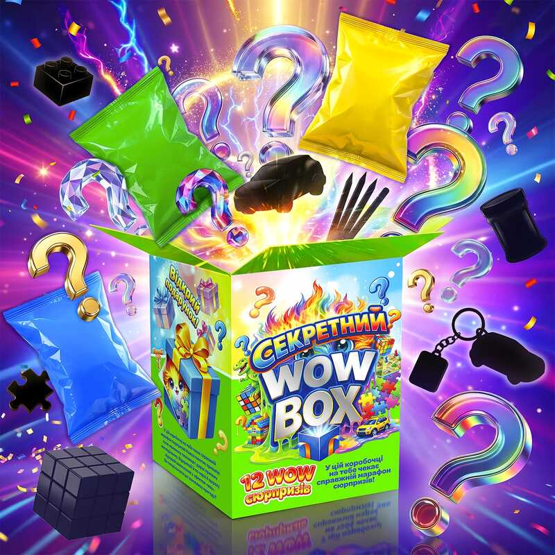 Набір для творчості "Секретний Wow Box" 12 пакетиків з іграшками-сюрпризами Унісекс Китай 90569