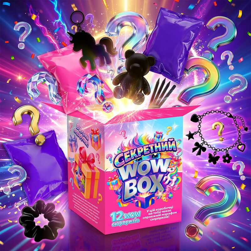 Набір для творчості "Секретний Wow Box" 12 пакетиків з іграшками-сюрпризами Унісекс Китай 95948