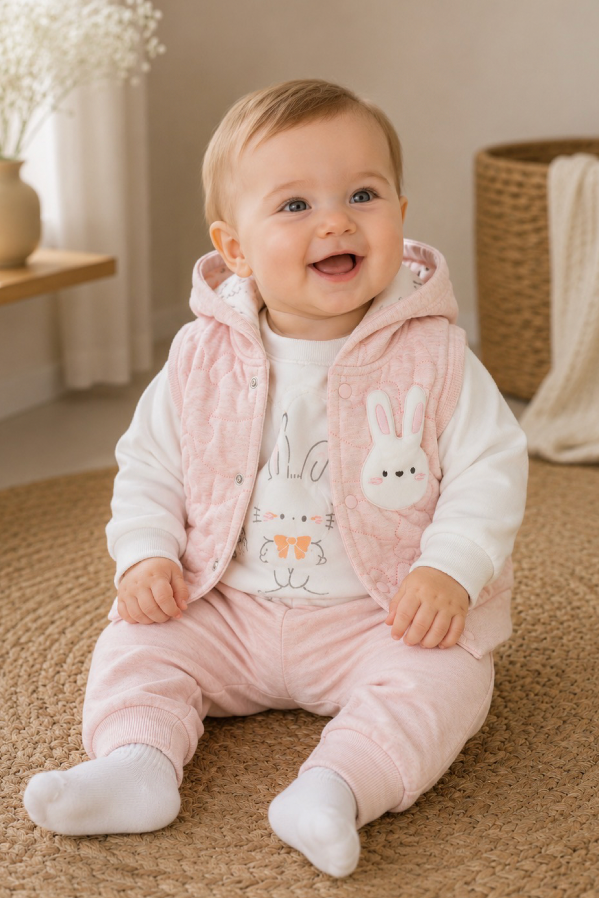 Костюм жилет,кофта, штанці для дівчинки рожевий Alisa 650/рож