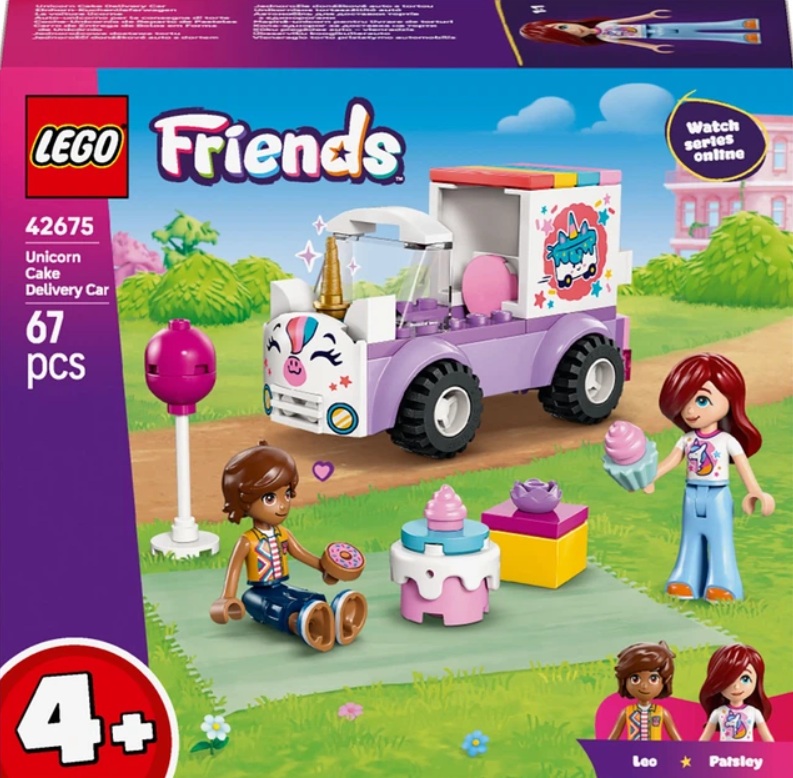 Конструктор Friends Авто для доставки тортів з єдинорогами Унісекс LEGO 42675