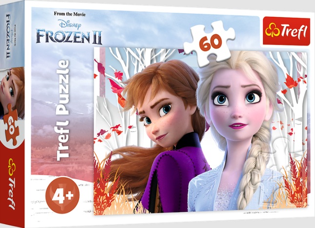 Пазли "60" Frozen Зачарований світ Анни та Ельзи Унісекс Trefl 17333/пзл