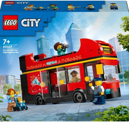 Конструктор Lego City Червоний двоповерховий автобус 384 деталі Унісекс LEGO 60407