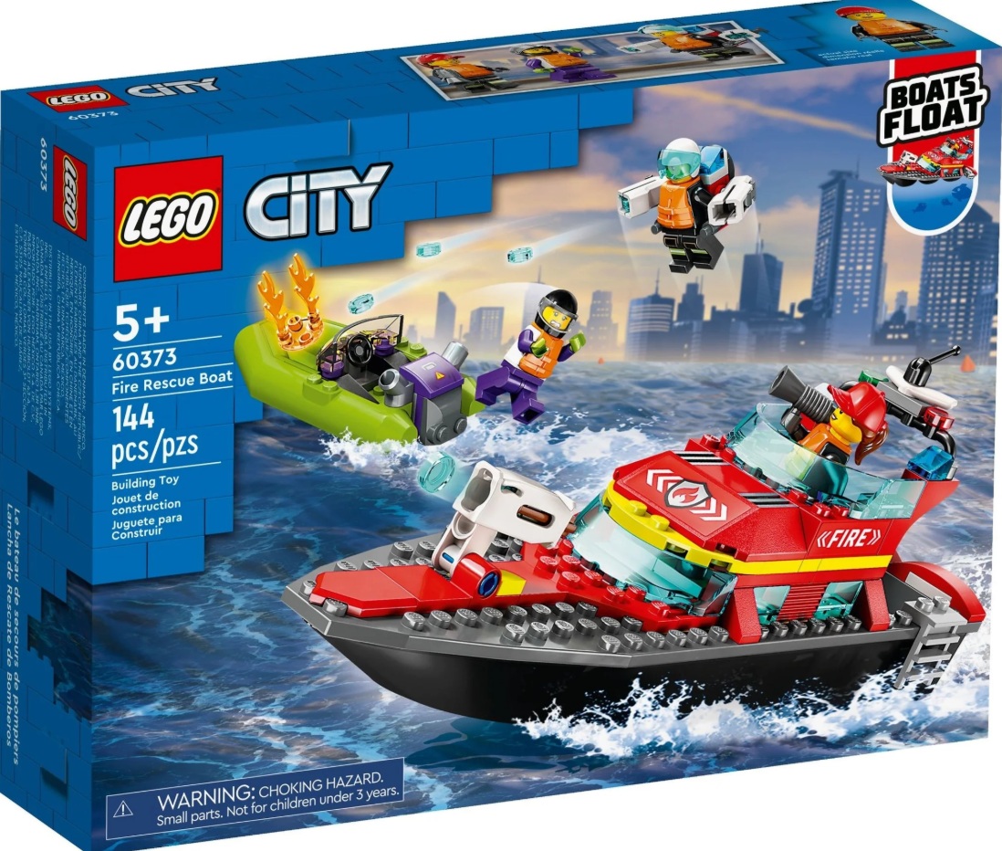Конструктор Lego City Човен пожежної бригади 144 деталі Унісекс LEGO 60373
