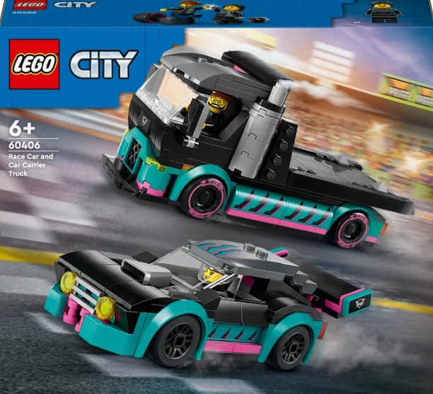 Конструктор Lego City Авто для перегонів та автовоз, 328 деталей Унісекс LEGO 60406