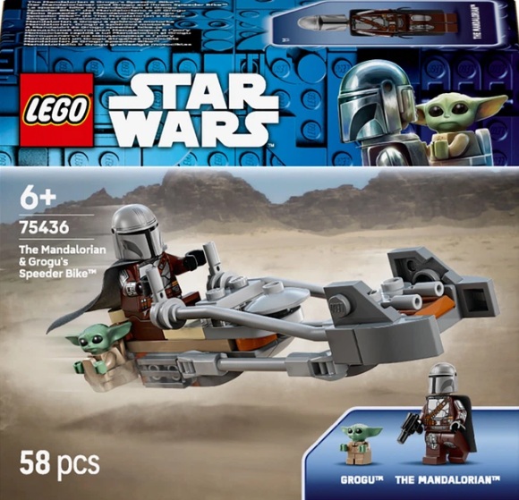 Конструктор Star Wars Швидкісний мотоцикл Мандалорця і Грогу Унісекс LEGO 75436