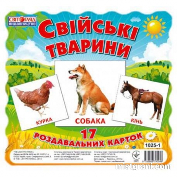 КНИГА картки міні Унісекс RanokCreative Свійськітварини